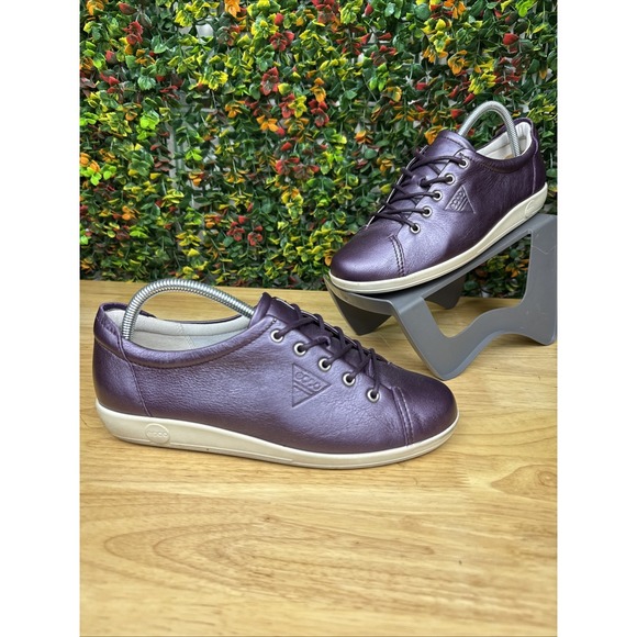 ECCO Soft Mono 2.0 Danish Design Shoes Metallic Purple Women's EUR 40 US 9-9.5 - Picture 1 of 11